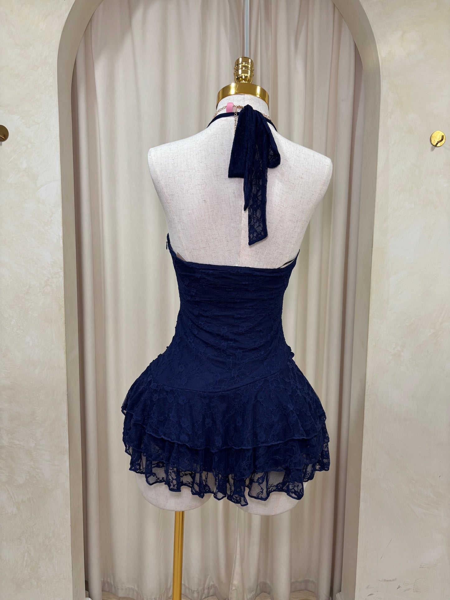 Destiny blue romper dress