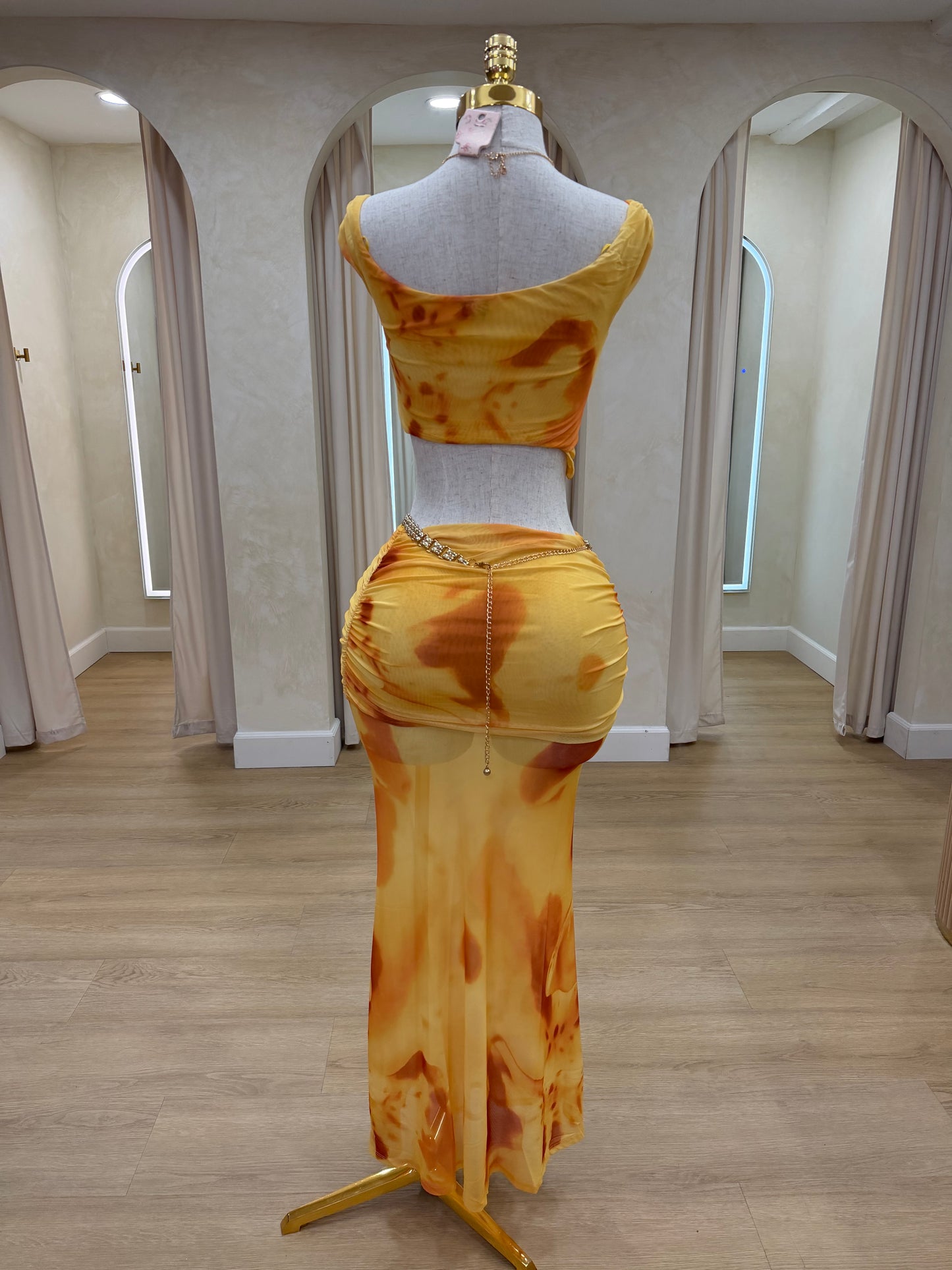Xiomara Maxi Skirt Set (Yellow)