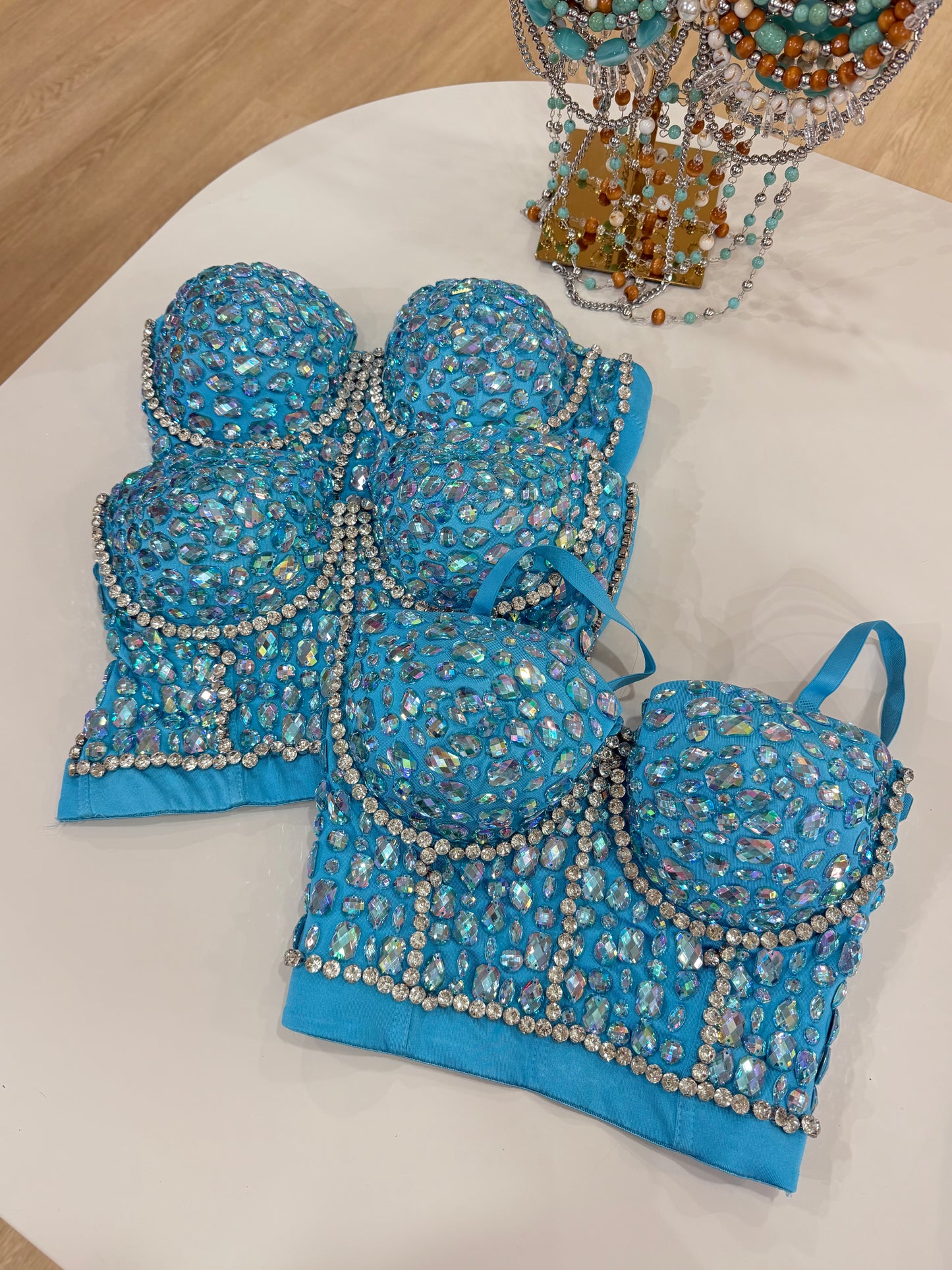 Blue corset