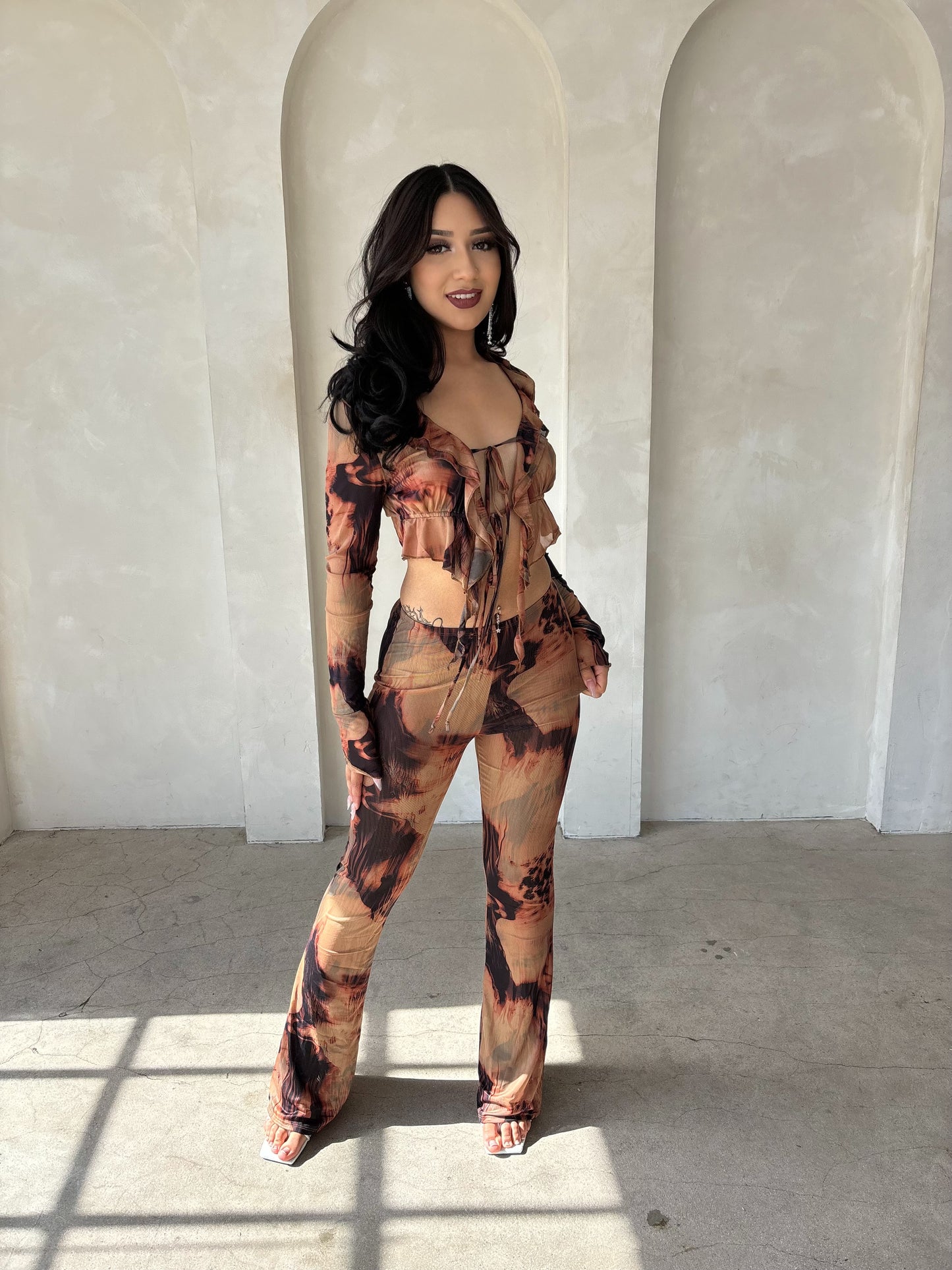 Maribela Marble Set (Brown)