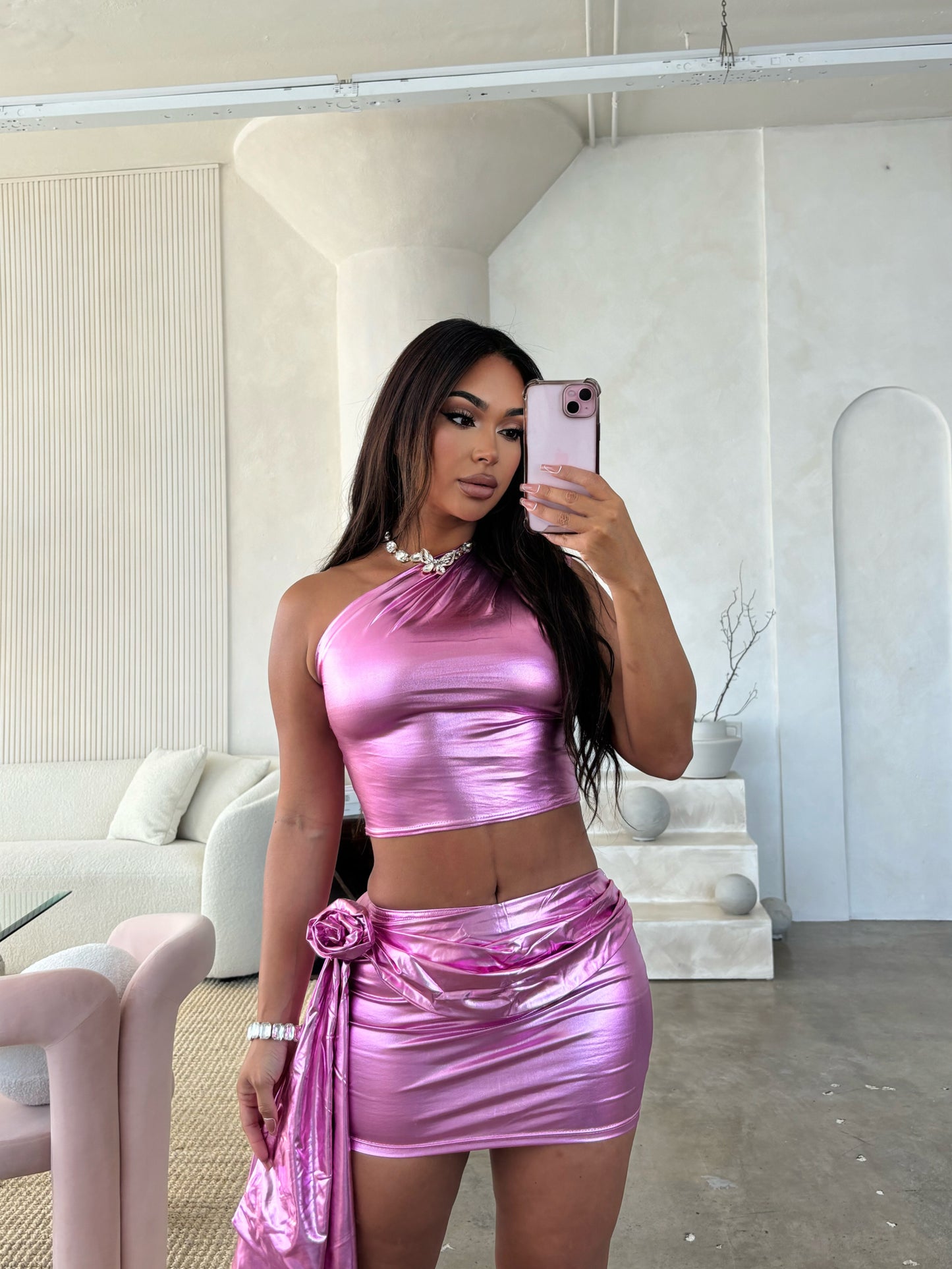 Kylie Metalic Set (Pink)