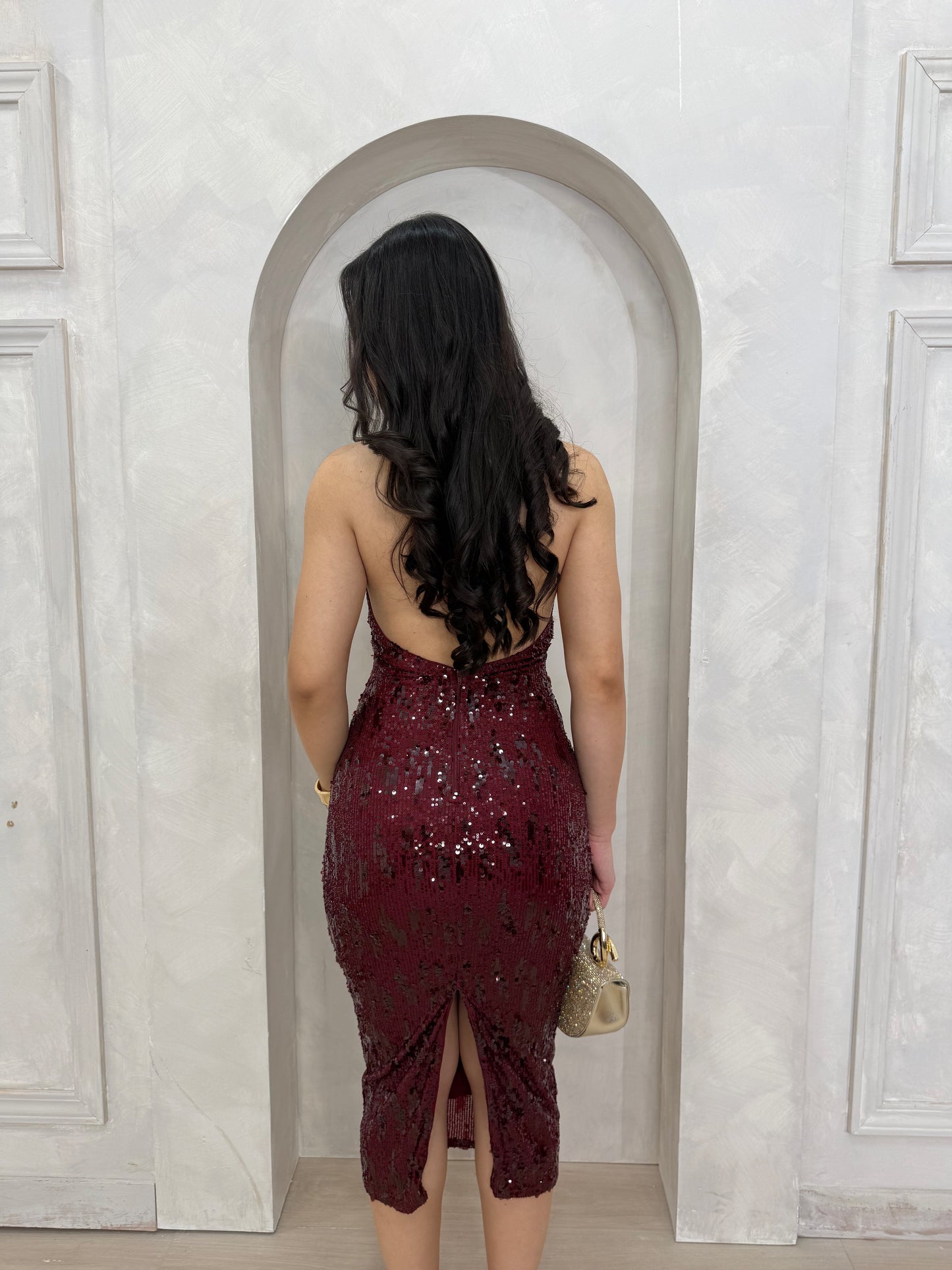 Maria Sequined Midi Dress