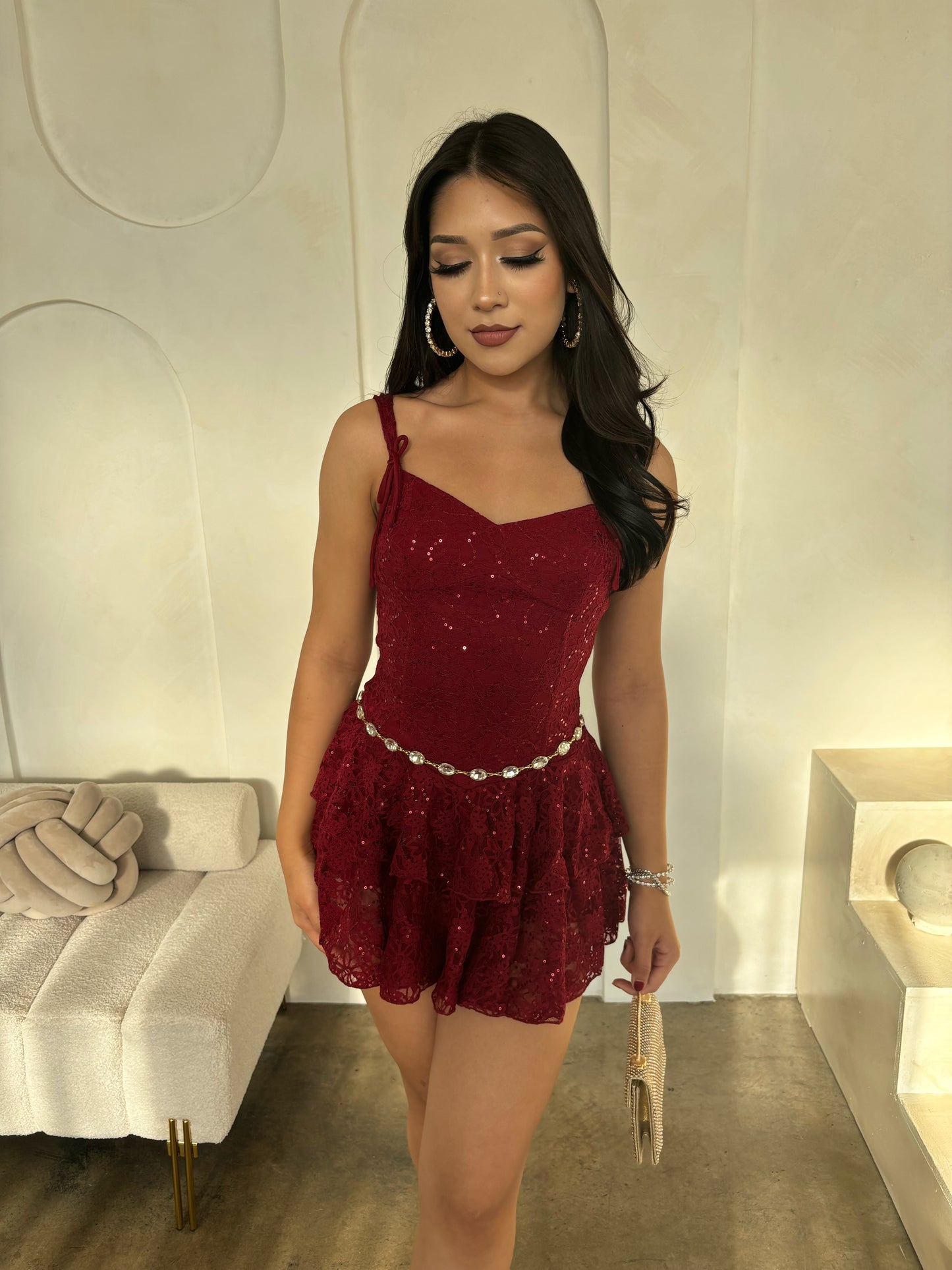 Naellie Romper Dress (Red)