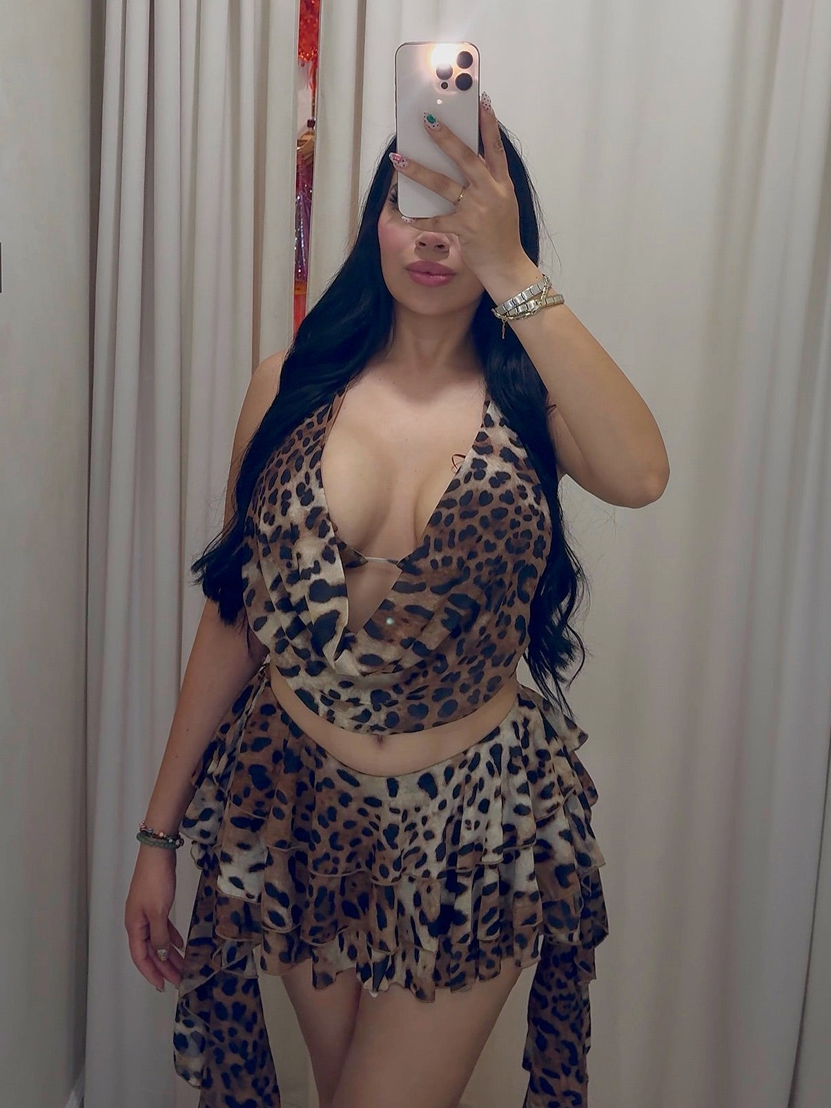 Teresa Cheetah Ruffle Set