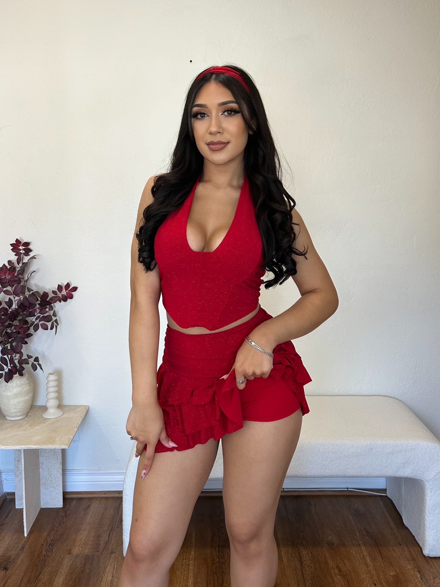 Xitlali Glitter Set (red) Headband included