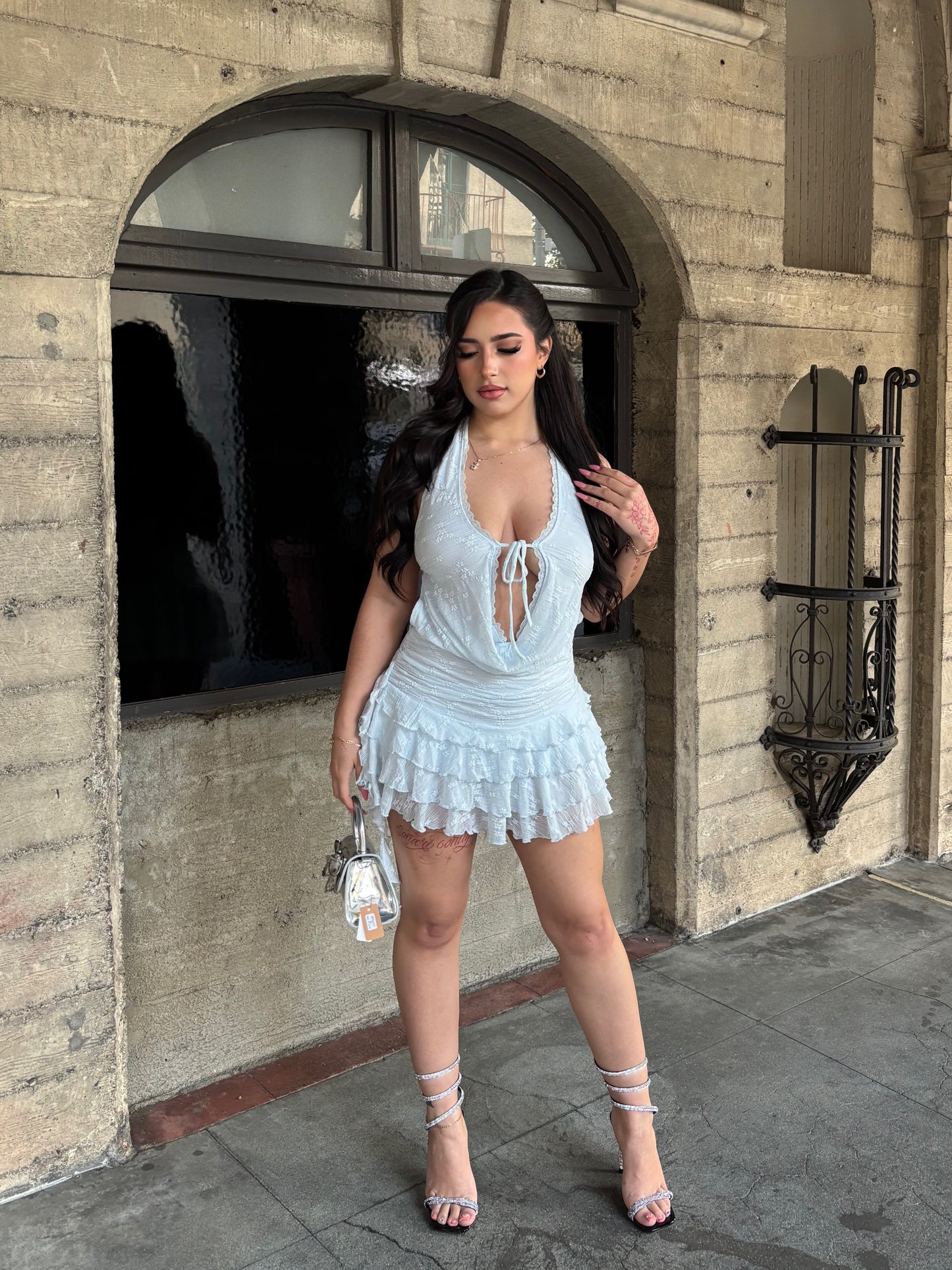 Liliana Romper Dress (Blue)