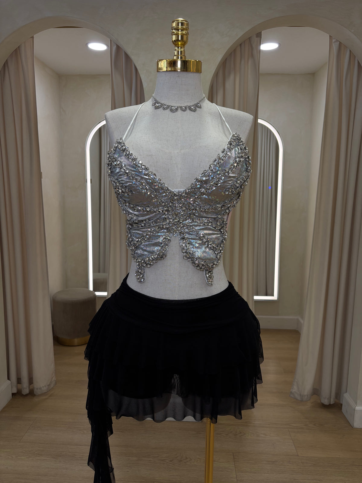 Diamond Butterfly Top (Silver)