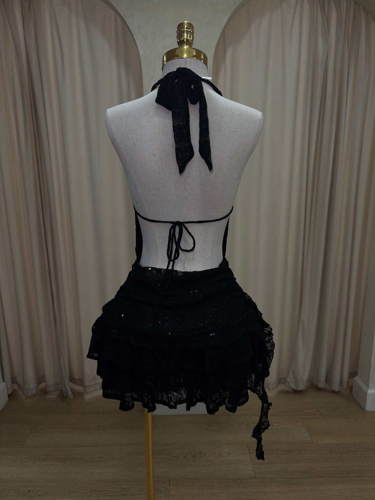 Serena Sequin Dress(Black)