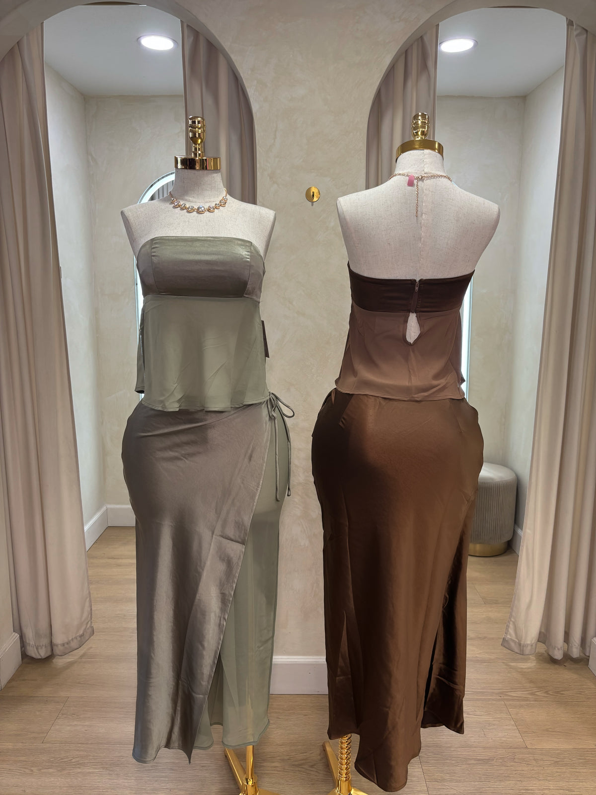 DREAMY SATIN SKIRT SET
