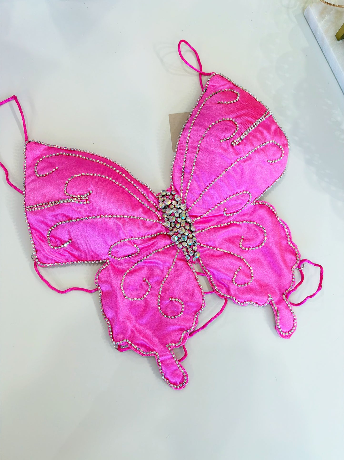 Belinda butterfly top (Fushia)✨