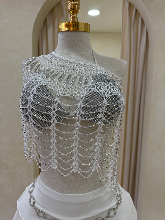 White Bling throw over top