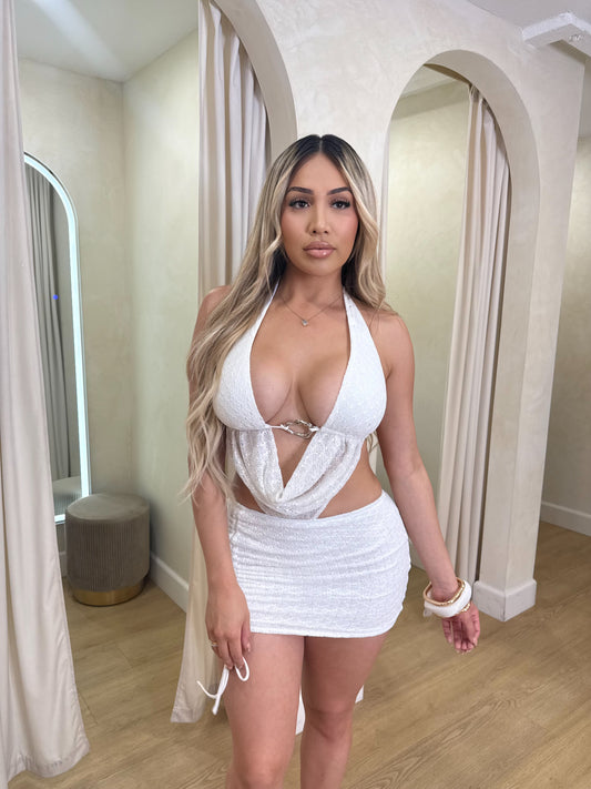 Gia Mini Dress (White)