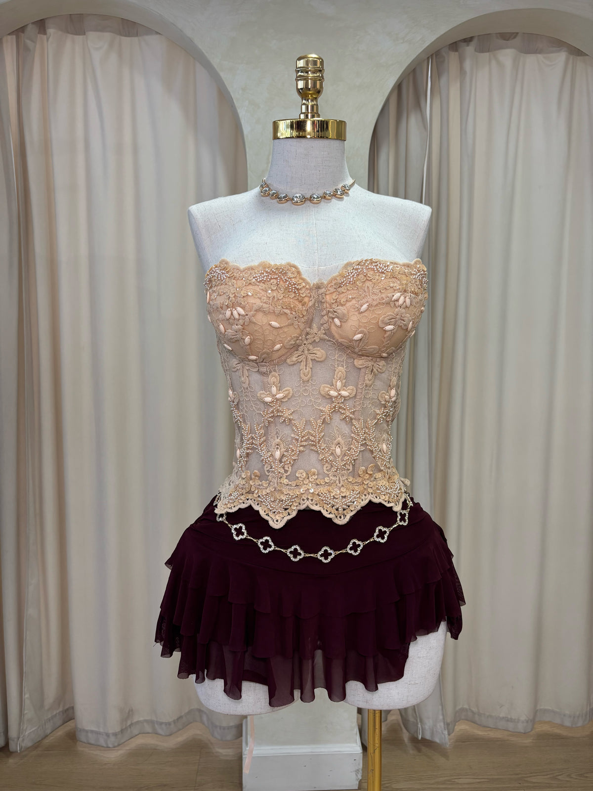 MUST HAVE PLUM SKIRT (BUILT IN SHORTS)