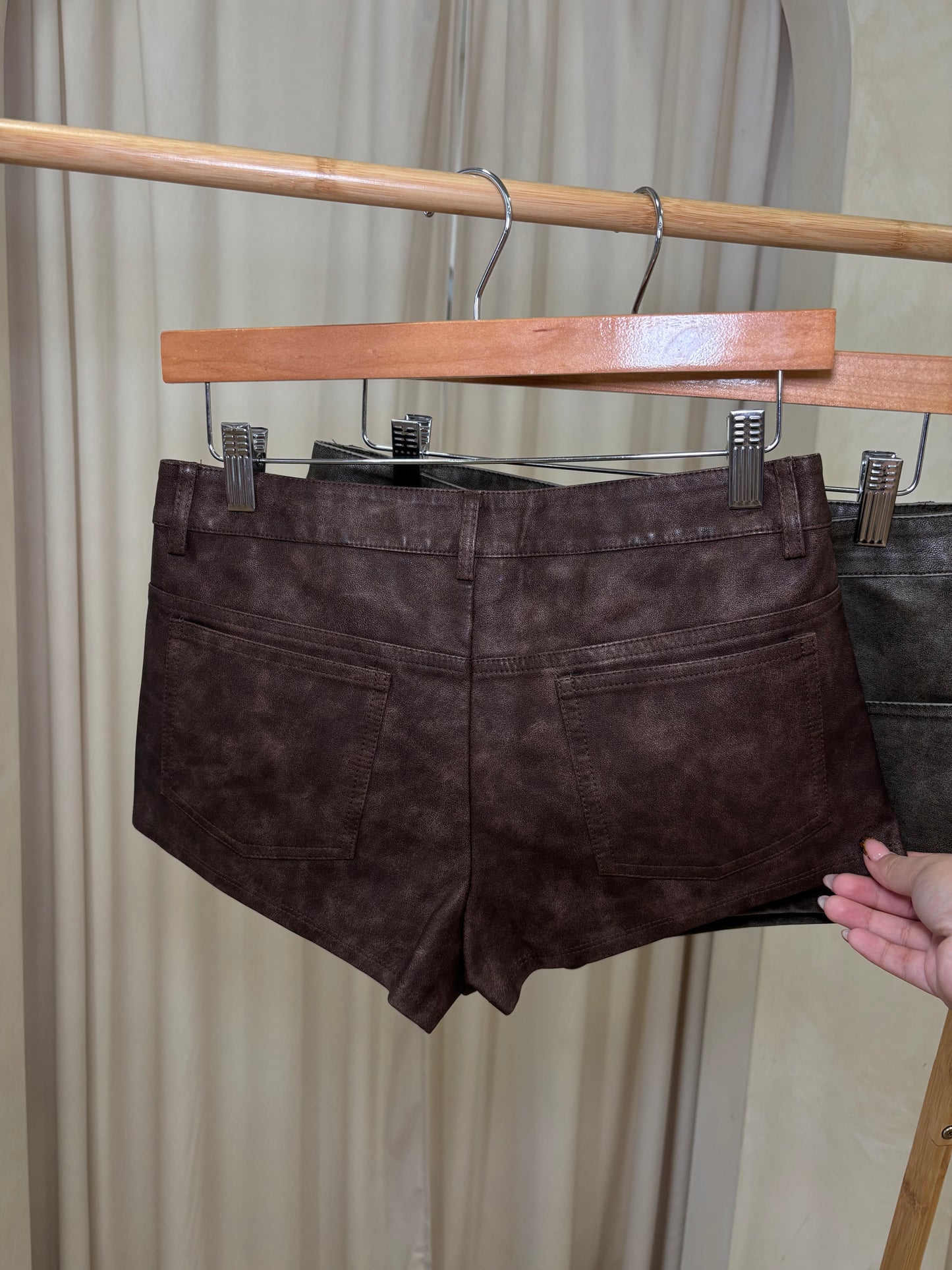 Acid wash shorts