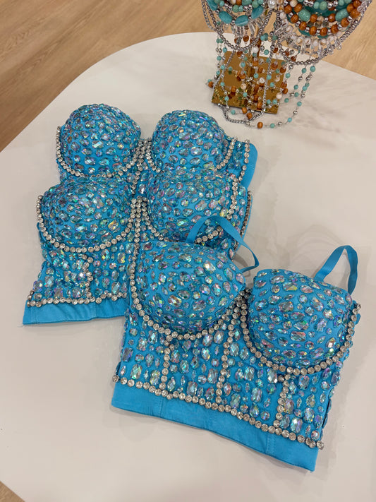 Blue corset