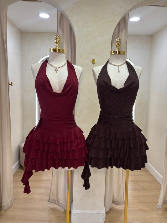 Mya Glitter Romper Dress (fall)