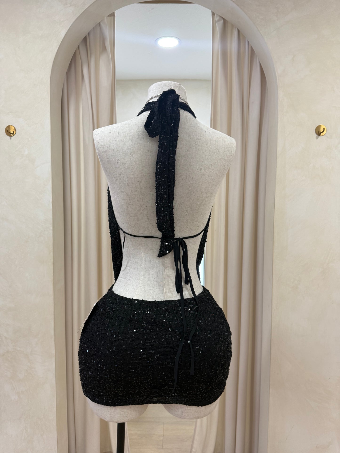 Lilian black sequin dress