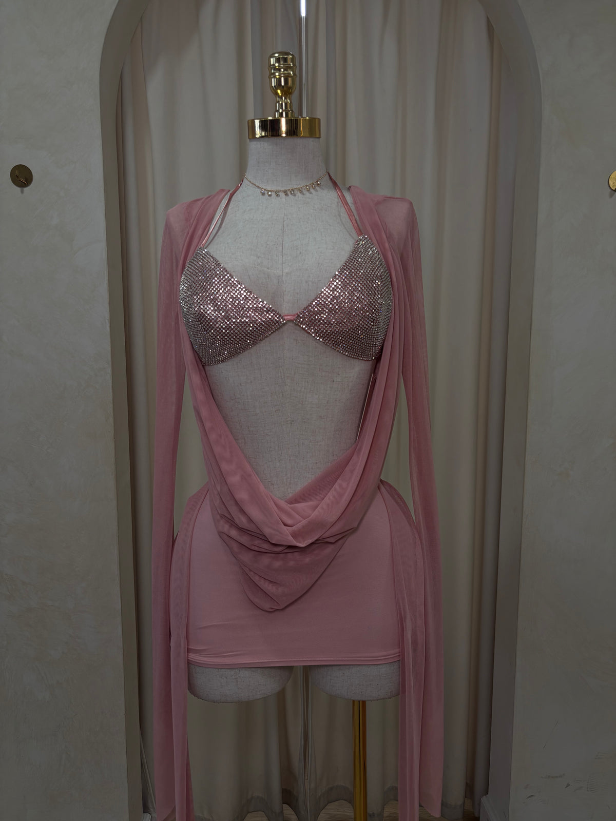 Light pink sparkle top