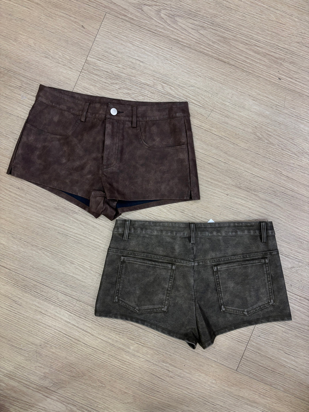 Acid wash shorts