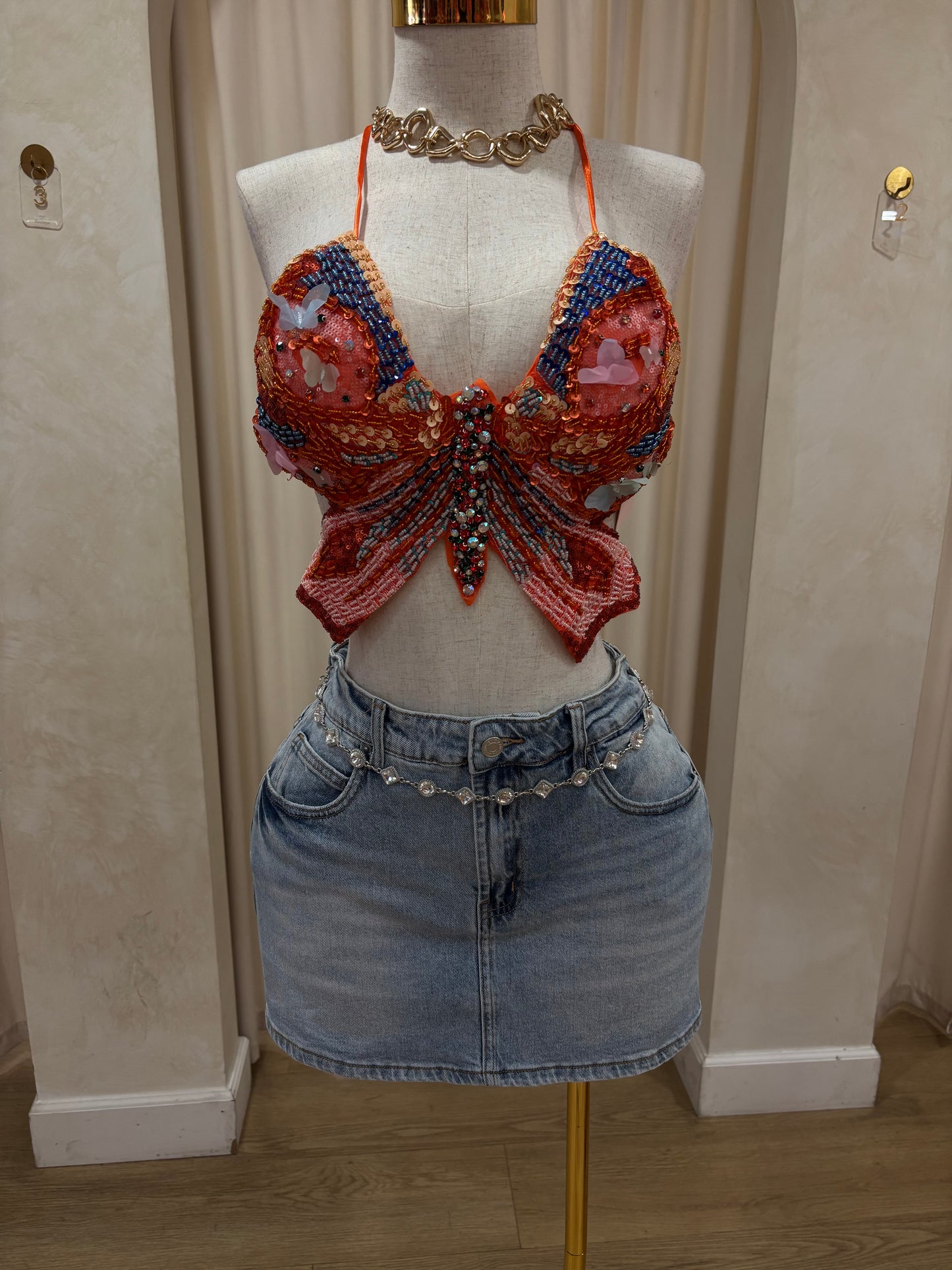 Denim Skort w Belt