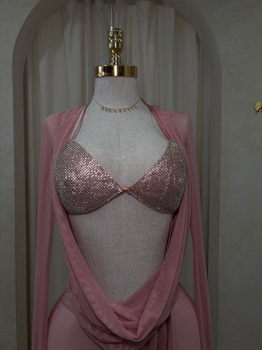 Light pink sparkle top