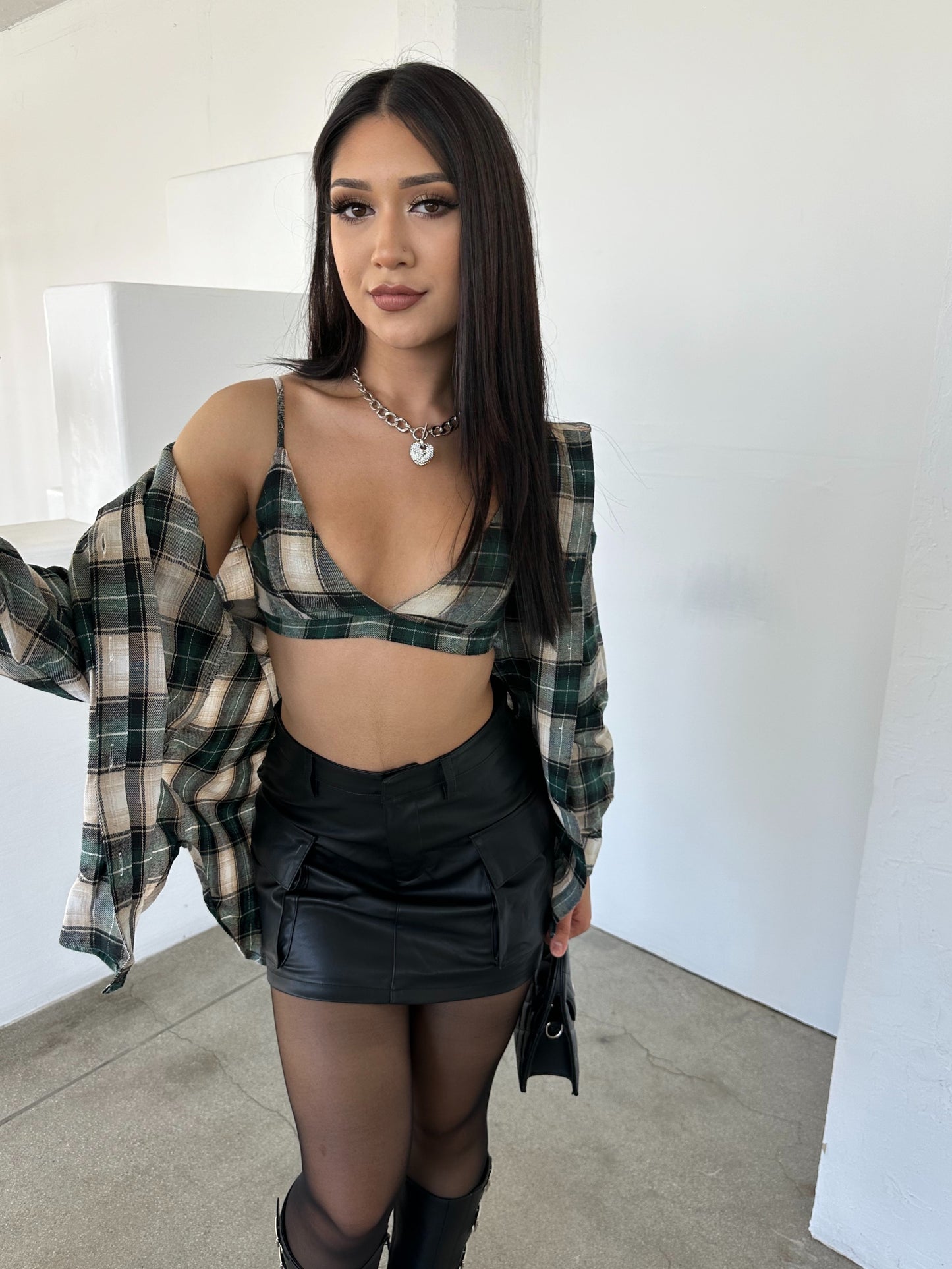 Farrah Flannel Set (green)
