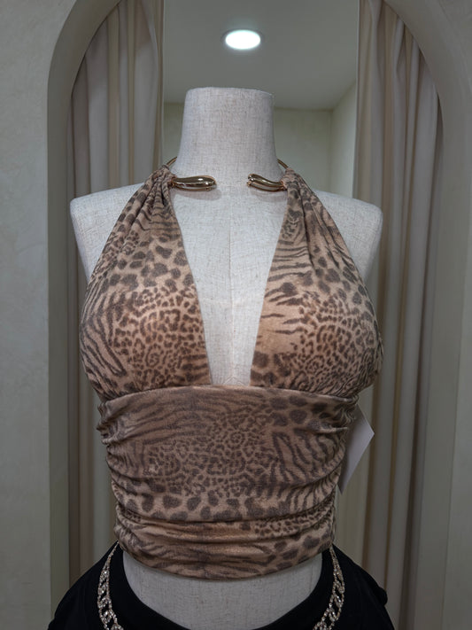Baddie cheetah top