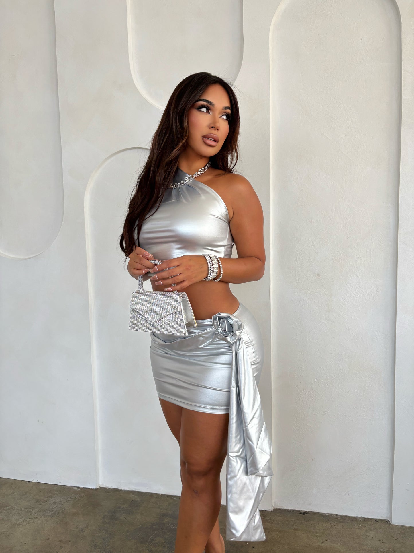 Kylie Metalic Set (Silver)