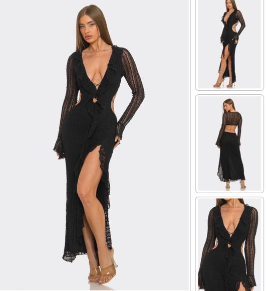 Kourtney Maxi Dress (Black)