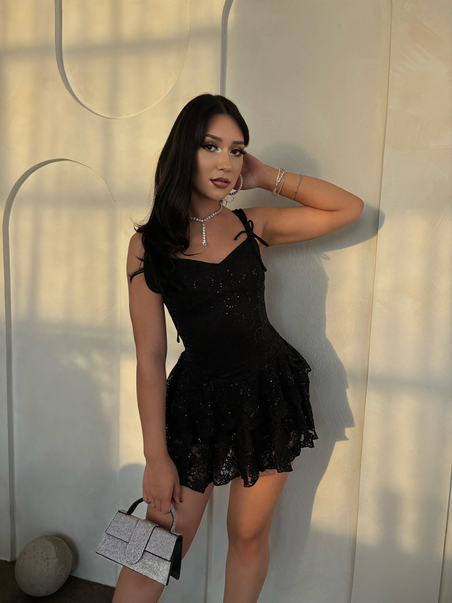 Naellie Romper Dress (Black)