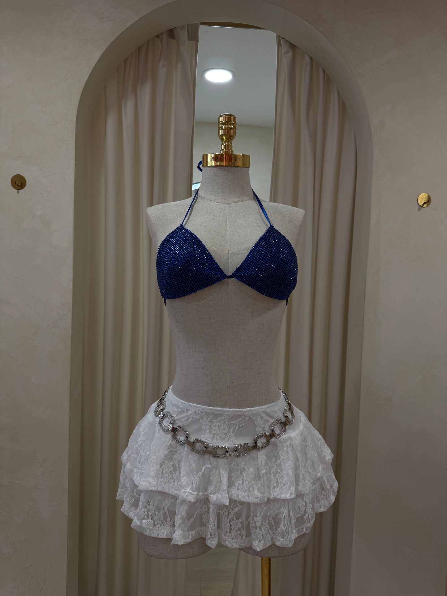 Royal blue sparkle top