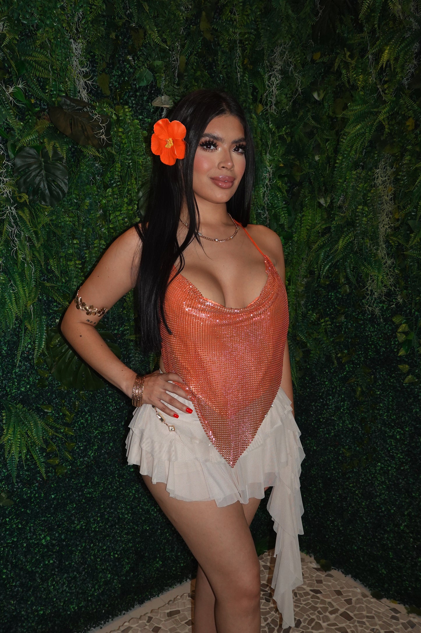 Bichota G Rhinestone Top