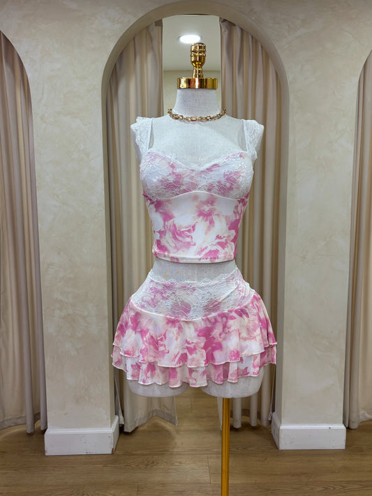 Gina Lace Skirt Set