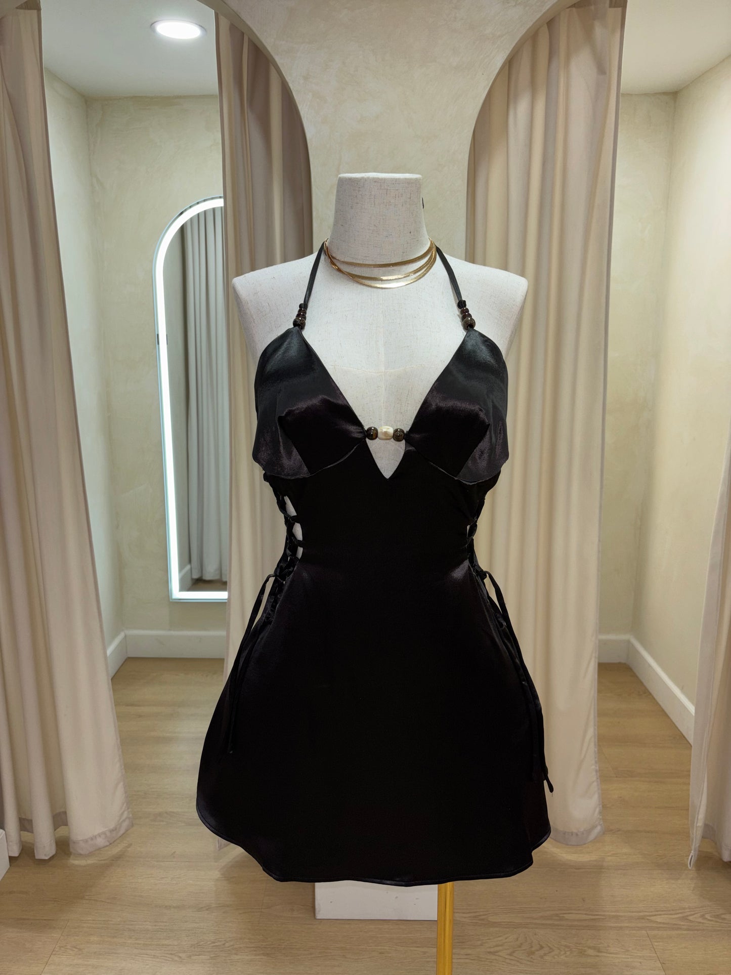 Kayla satin dress