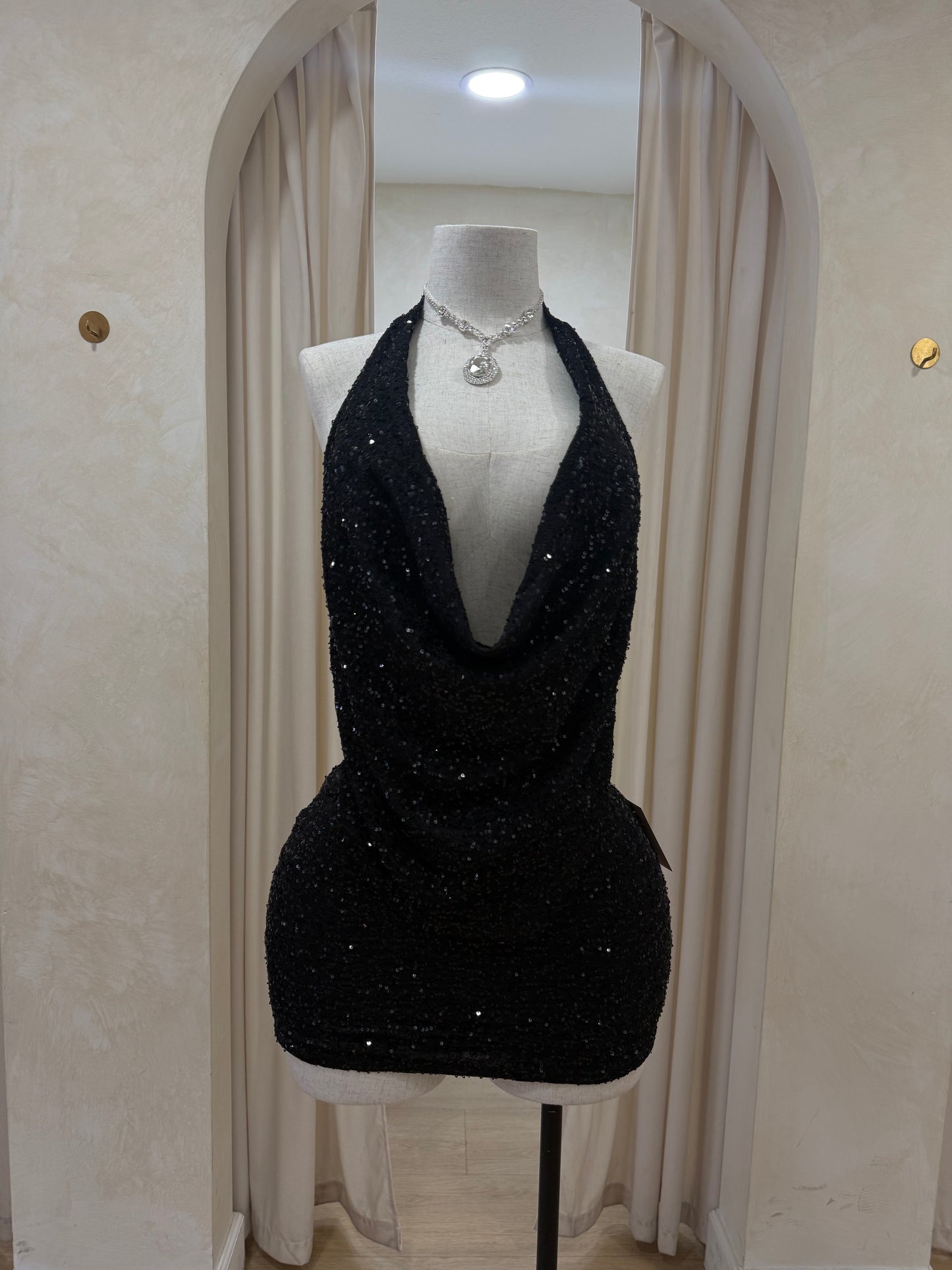 Lilian black sequin dress