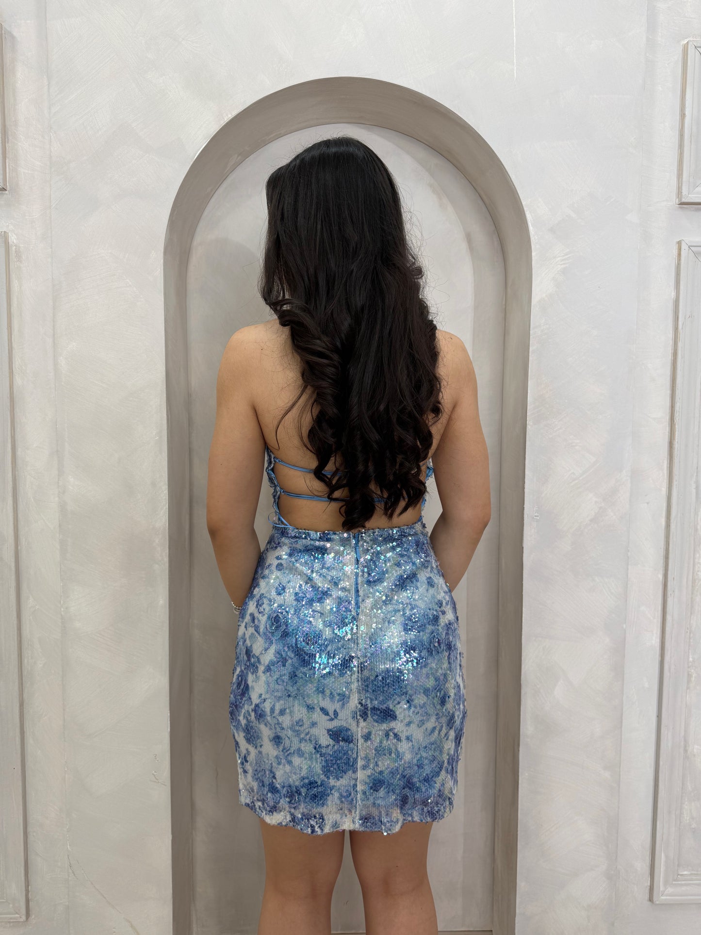 Linda Floral Sequence Dress