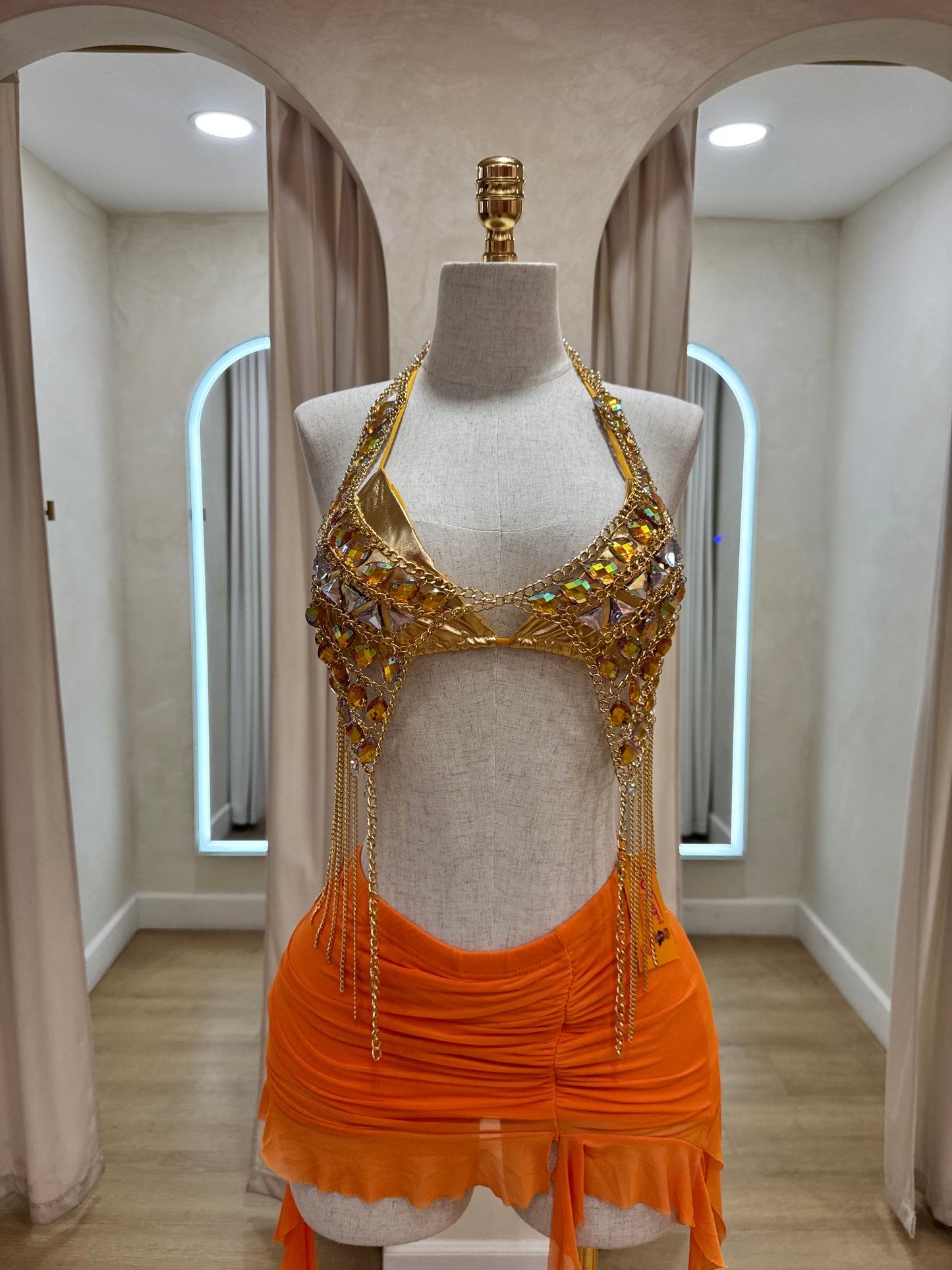 GOLD BLING BEADED TOP