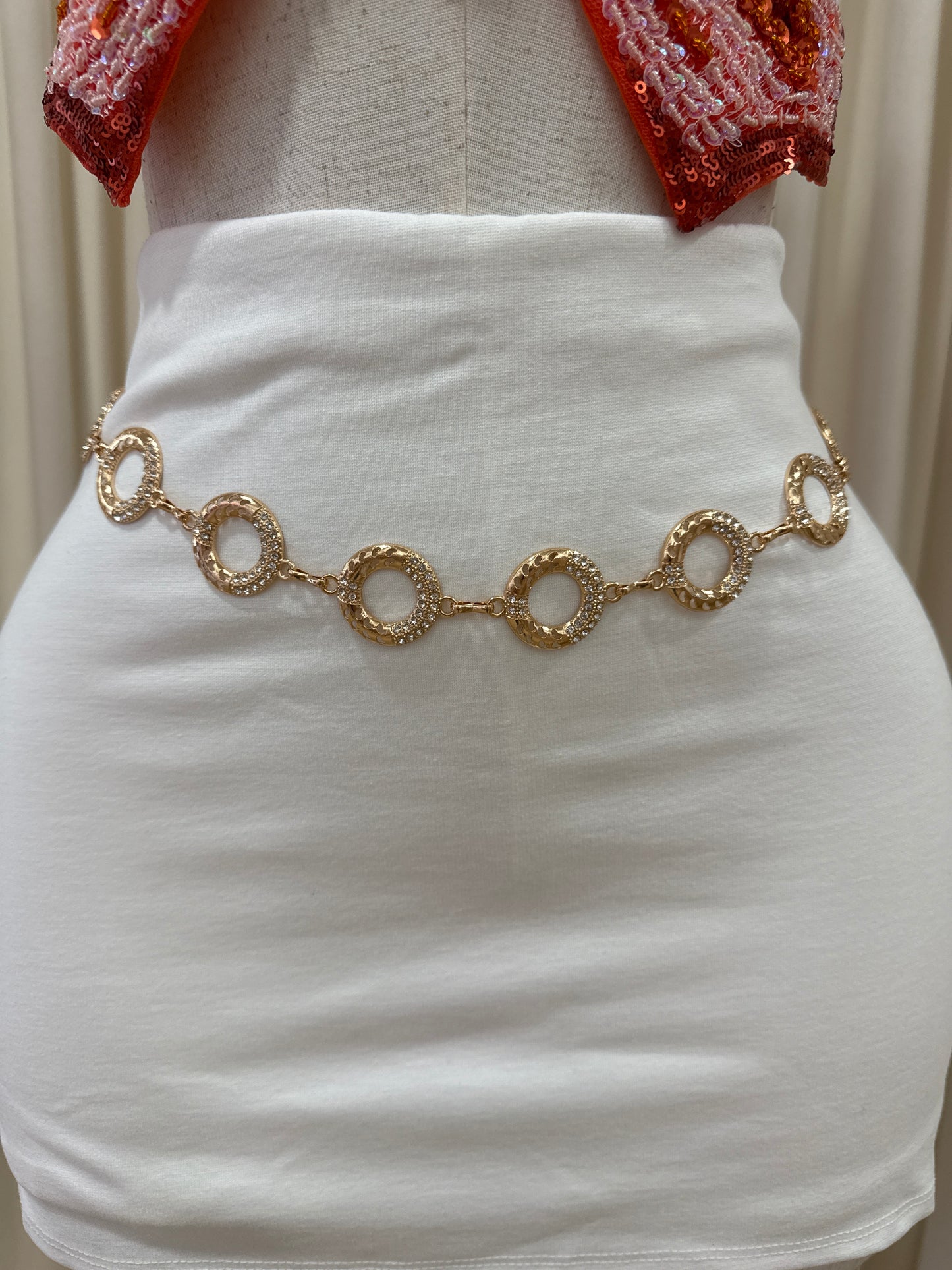 Coin bling belt