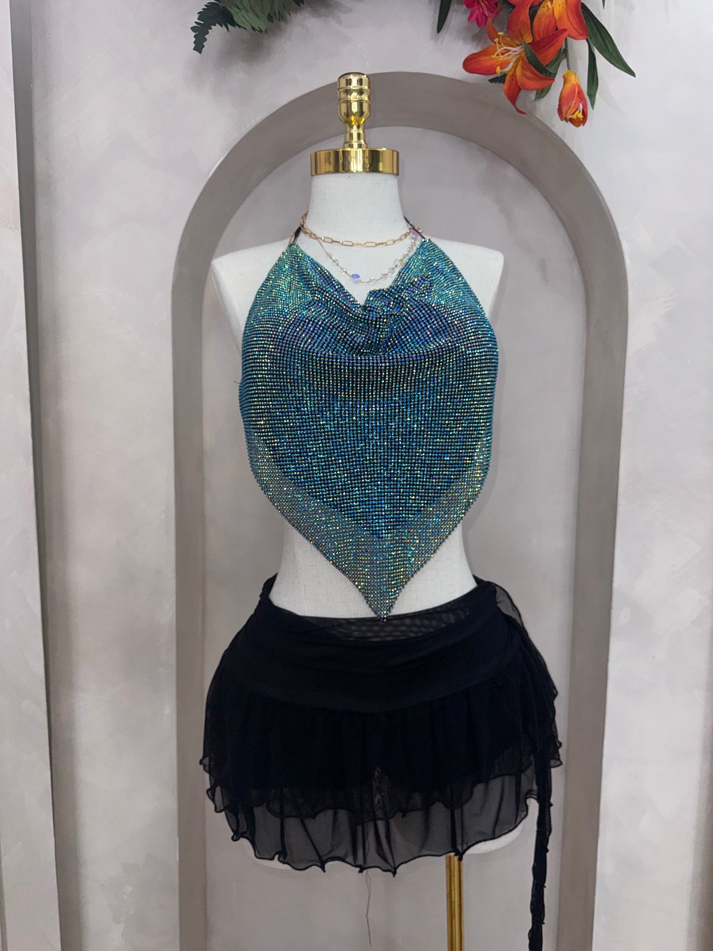 FKN Bling Top multi blue