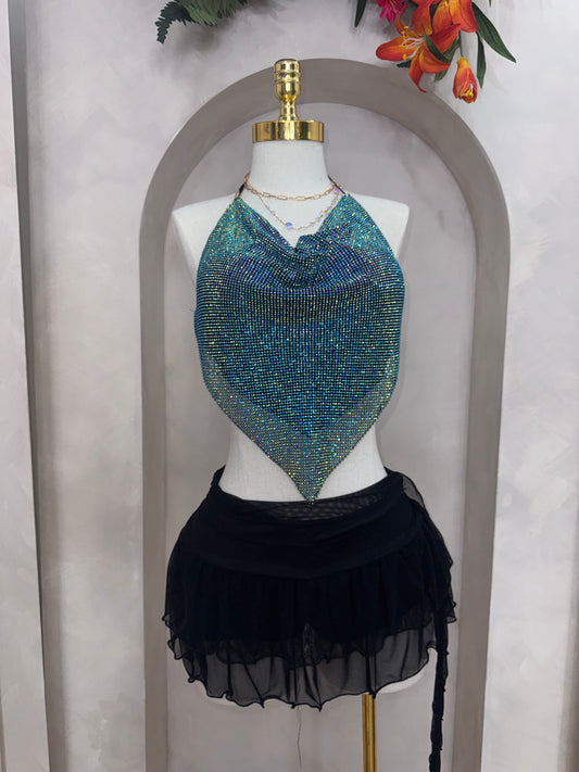 FKN Bling Top multi blue