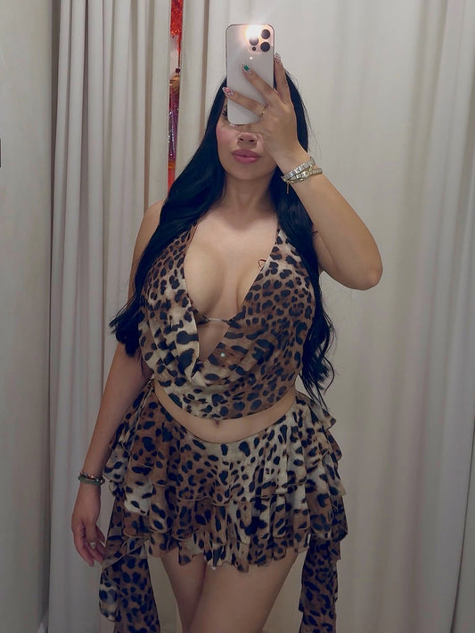 Teresa Cheetah Ruffle Set