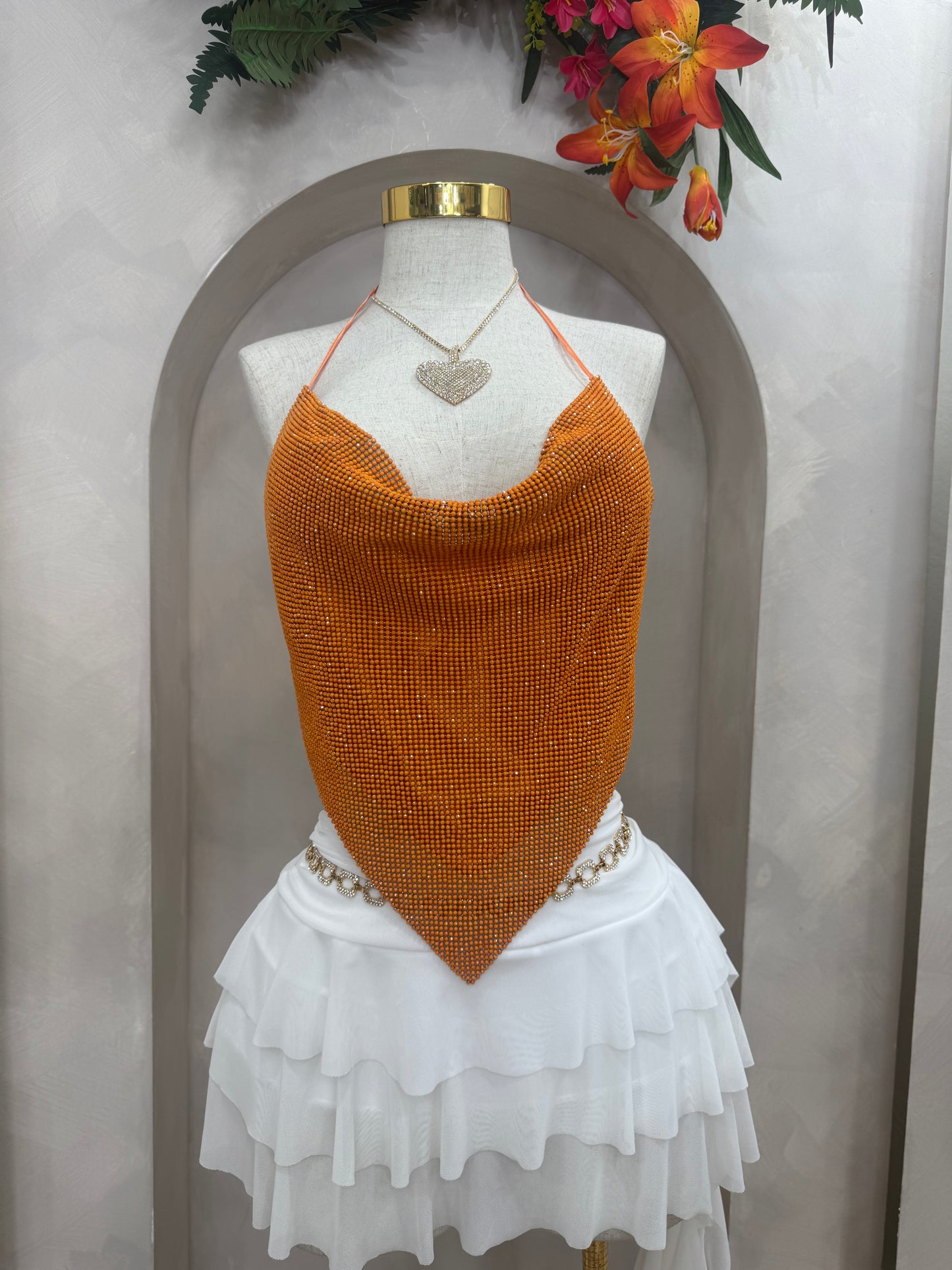 FKN Bling Top Orange NEW