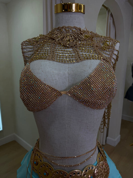 Gold Bling Bra