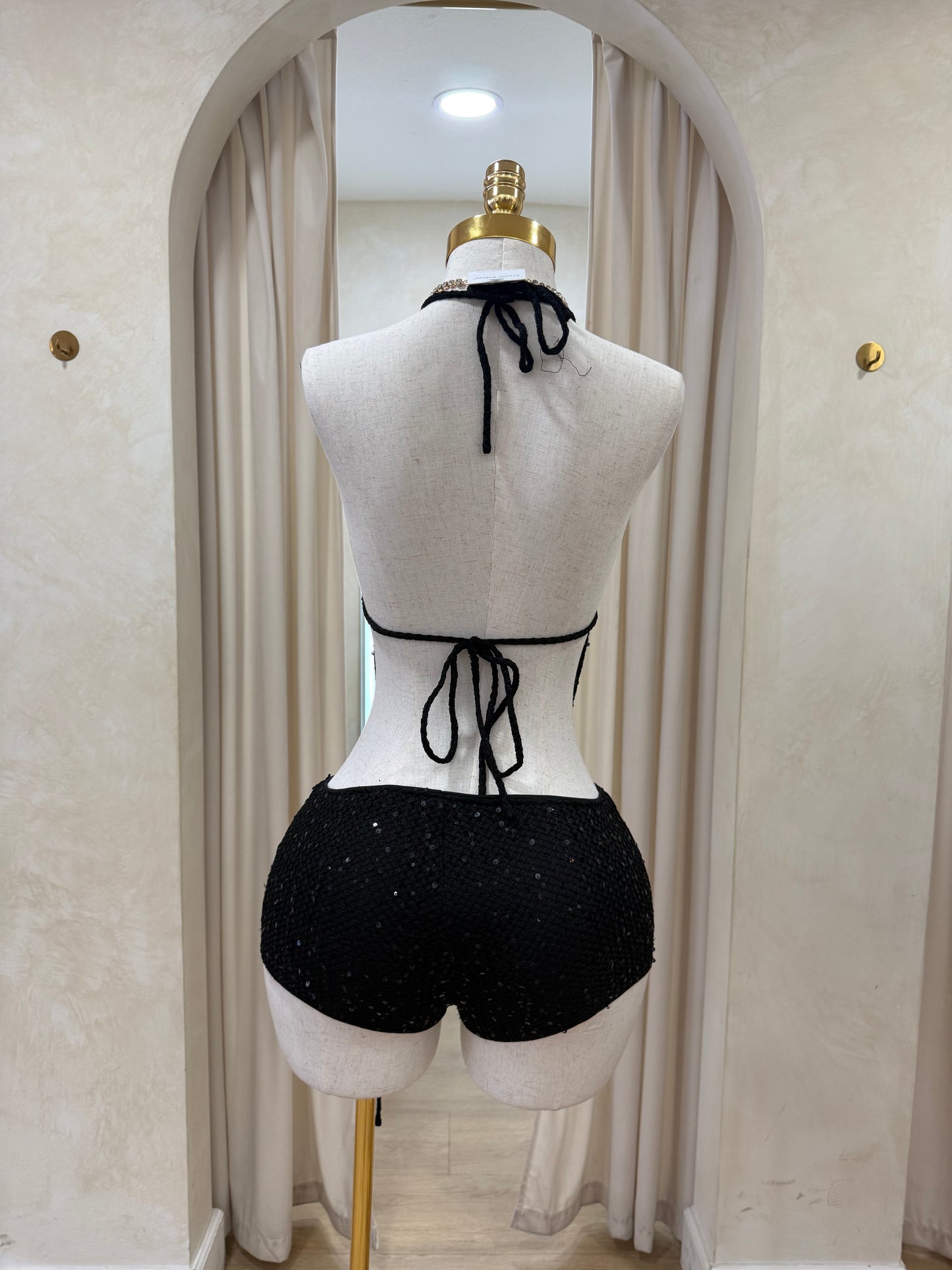 Chelsy short set (black)