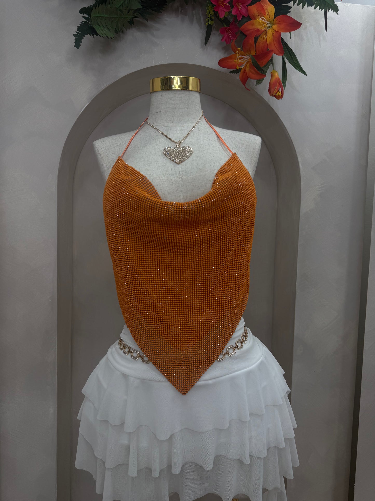 FKN Bling Top Orange NEW