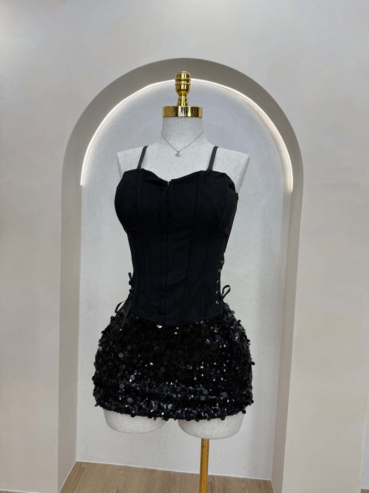 Sequin Black Skirt