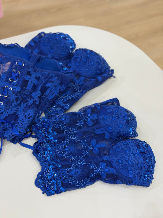 Royal blue corset