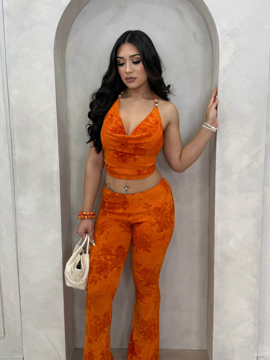 Giselle Pant Set (Orange)