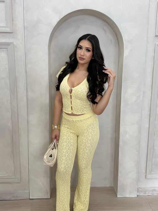 Janet Pant Set (Yellow)