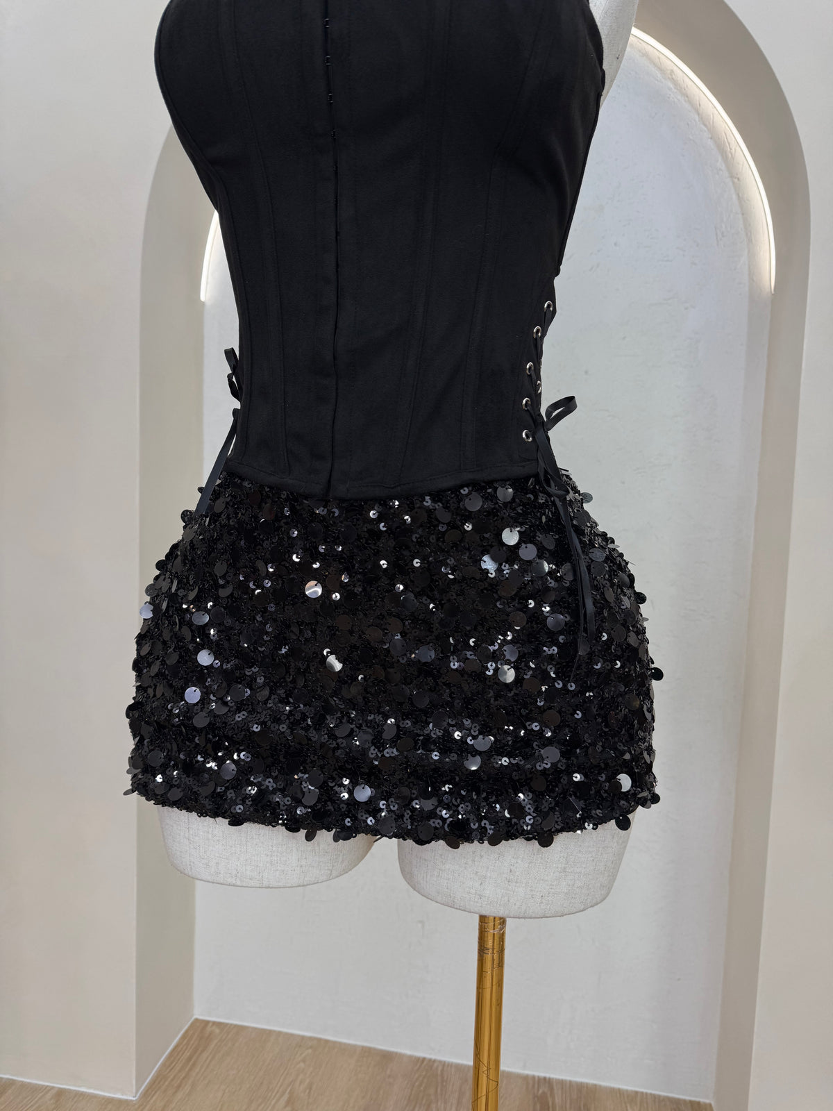 Sequin Black Skirt